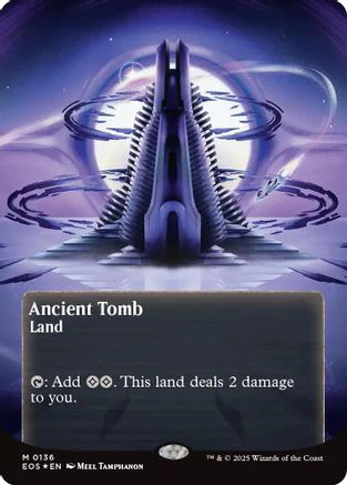 Ancient Tomb (0136) (Borderless) (Galaxy Foil) (EOS-136) - Edge of Eternities: Stellar Sights Foil