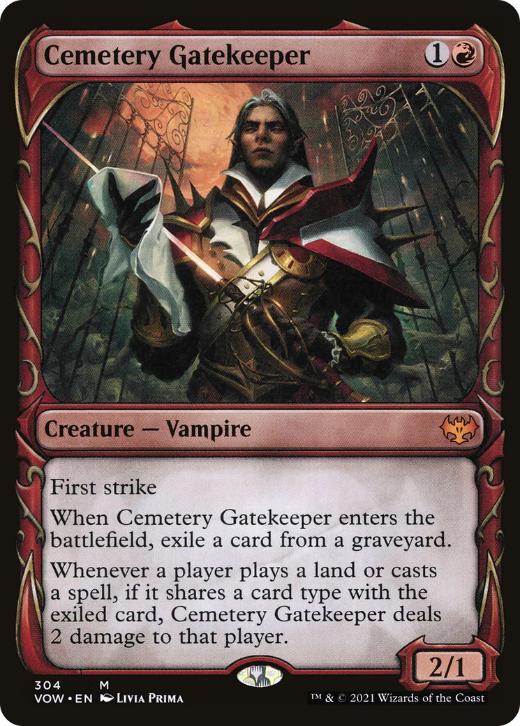Cemetery Gatekeeper (Showcase) (VOW-304) - Innistrad: Crimson Vow: (Showcase) Foil