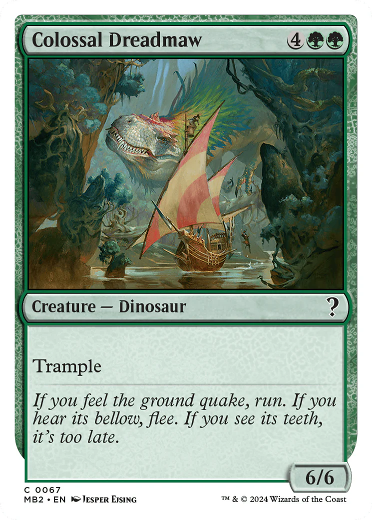 Colossal Dreadmaw (White Border) (MB2-067) - Mystery Booster 2