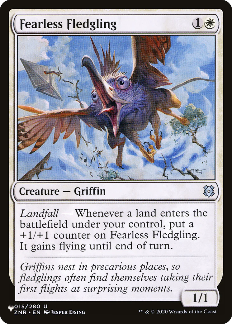 Fearless Fledgling (LIST-ZNR-15) - The List