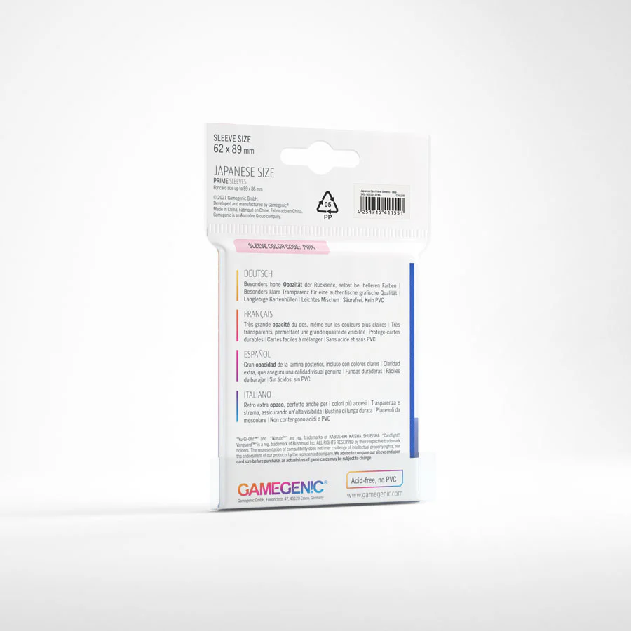 Gamegenic PRIME Japanese Size Sleeves (60) - Image 3