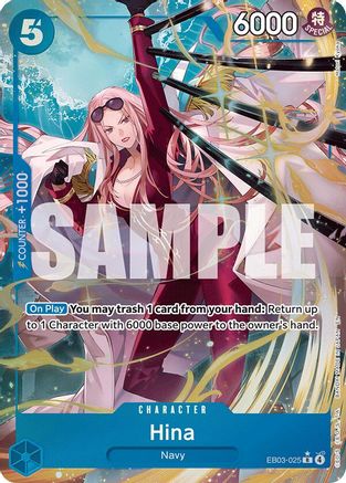 Hina (Alternate Art) (EB03-025) - Extra Booster: One Piece Heroines Edition Foil