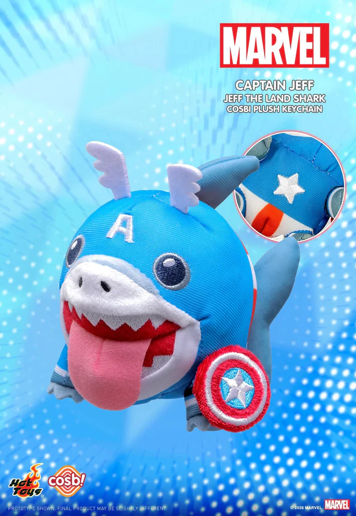 Hot Toys x COSBI - Marvel Jeff the Land Shark Cosbi Plush Keychain Blind Box - Image 4