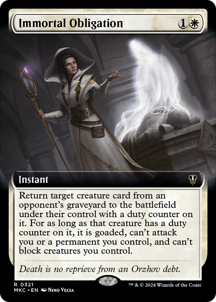 Immortal Obligation (Extended Art) (MKC-321) - Murders at Karlov Manor Commander: (Extended Art)