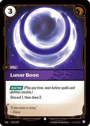 Lunar Boon (125/219) - Unleashed Foil