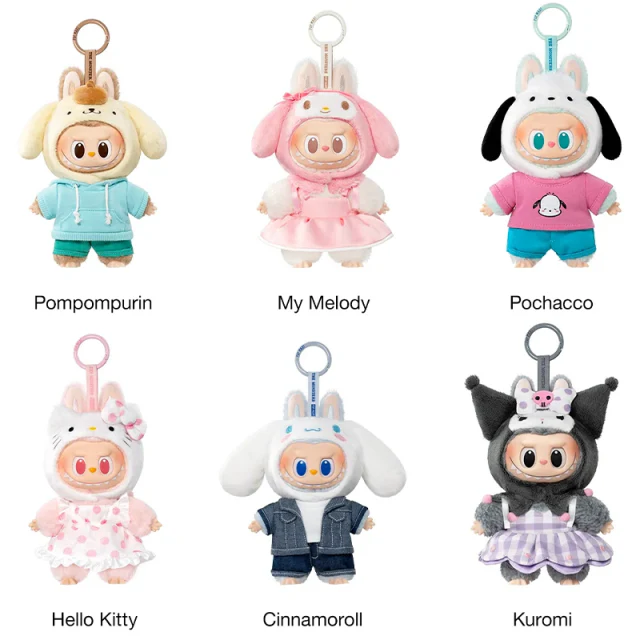POP MART: Labubu THE MONSTERS x Hello Kitty and Friends Plush Pendant Blindbox - Image 4