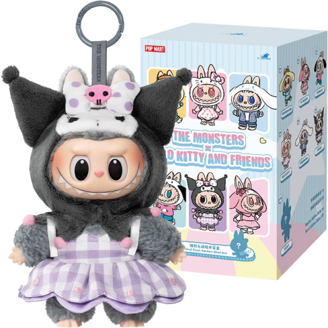 POP MART: Labubu THE MONSTERS x Hello Kitty and Friends Plush Pendant Blindbox - Image 6