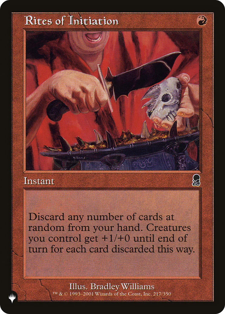 Rites of Initiation (LIST-217/350) - The List
