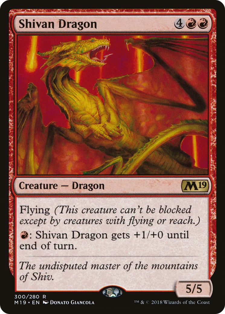 Shivan Dragon (M19-300) - Core Set 2019
