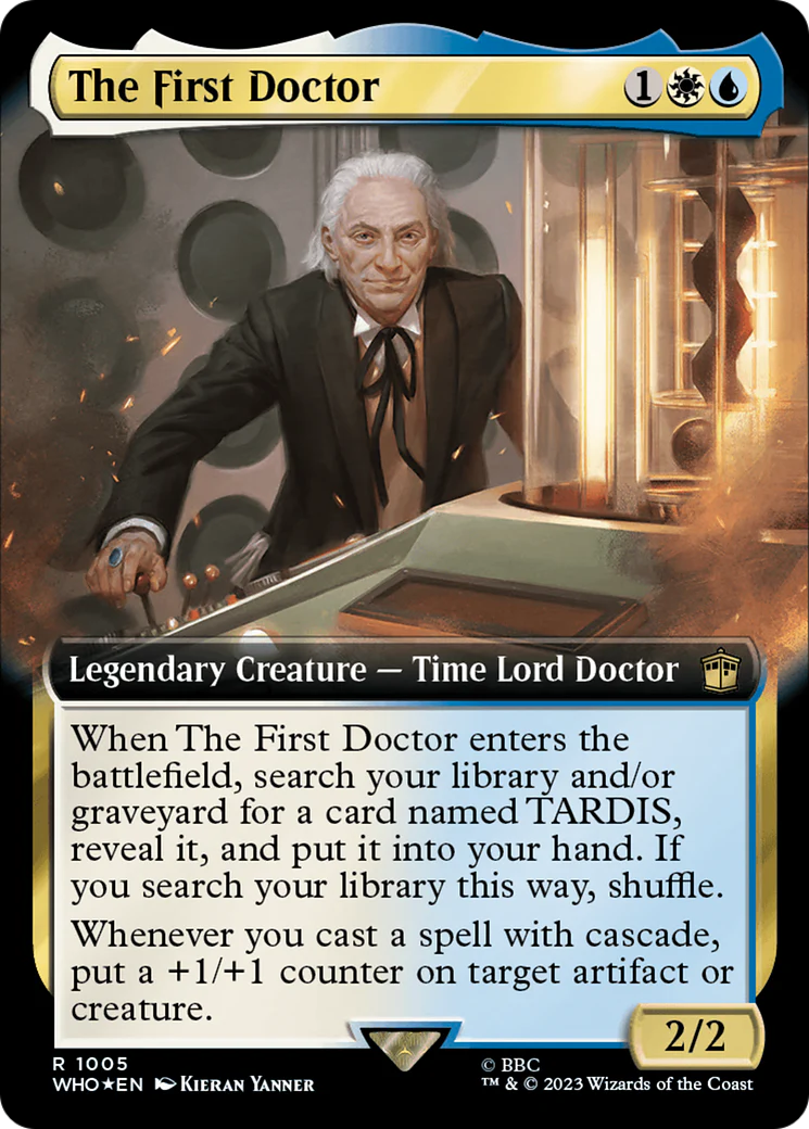 The First Doctor (Extended Art) (Surge Foil) (WHO-1005) - Doctor Who: (Extended Art) Foil