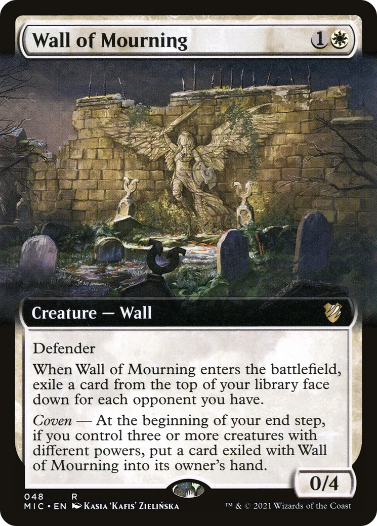 Wall of Mourning (Extended Art) (MIC-048) - Midnight Hunt Commander: (Extended Art)